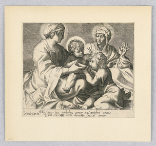 Print, Madonna and Child, St. Anne