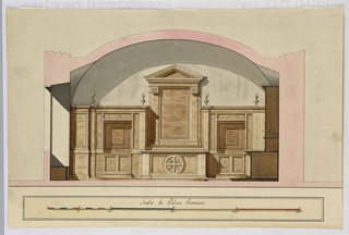 Drawing, Project for the Interior of the Sacristy of St. Giovanni de’ Florentini in Rome