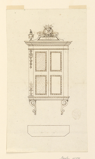 Drawing, Design for a Hanging Sacristy Cupboard