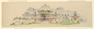 Drawing, Elevation of Mansion