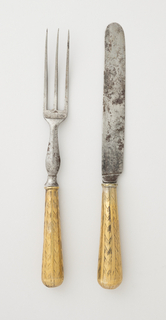 Knife Handle with Threaded Screw End for Attaching to Blade Knife Handle