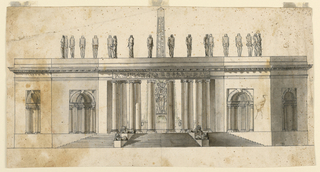 Drawing, Stage Design: An Egyptian Structure