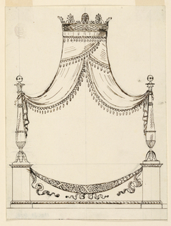 Drawing, Design for a Bed