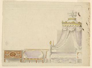 Drawing, Furniture for a Bedroom