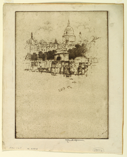 Print, St. Paul's over Temple Stairs