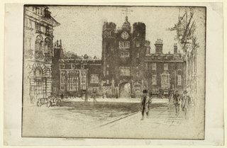 Print, St. James's Palace from St. James's Street