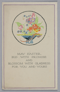 Greeting Card, Greeting Card: May Easter Bud with Promise and Blossom with Gladness for You and Yours