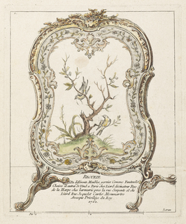 Print, Title Page, from Recueil de différents Muebles garniers Comme Fauteuils (Liard's "Suites"), Ecran (Screen)