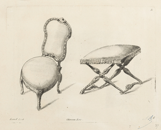 Print, Bergère (No. 6), in Recueil de différents Muebles garniers Comme Fauteuils (Liard's "Suites")