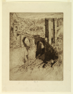 Print, Bridge of Alcantara, Toledo