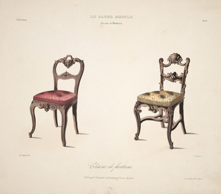 Album Page, "Chaises de fantaisie," no. 8, in Le Garde-Meuble (The Storehouse)