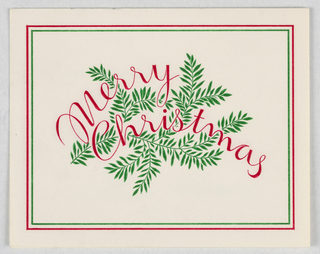 Greeting Card, Merry Christmas