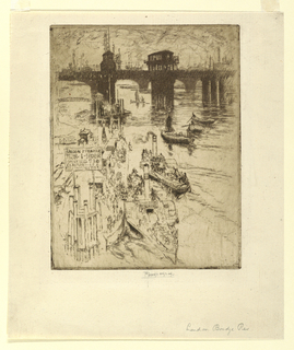 Print, Blackfriars Bridge, Penny Steamboats