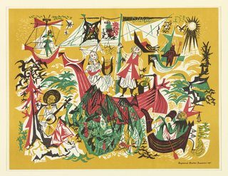 Print, Three Ships-a-Sailing