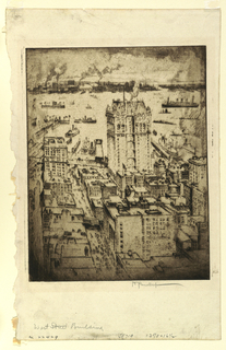 Print, The West Street Building from the Singer Building