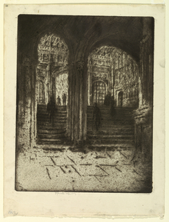 Print, Entrance to Henry VII's Chapel, Westminster