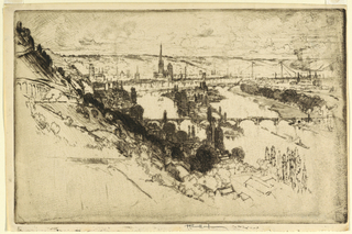 Print, Rouen from Bon Secours