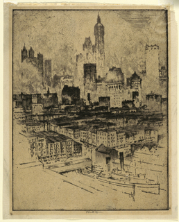 Print, New York from Brooklyn Bridge