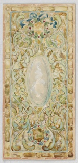 Drawing, Design for stained glass