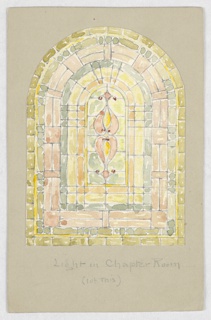 Drawing, Design for Light in Chapter Room, Carnegie Hall, New York, NY