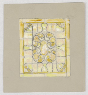 Drawing, Design for stained glass