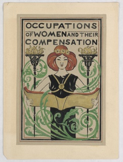 Drawing, Design for Title Page, "Occupations of Women and Their Compensation"