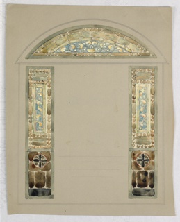 Drawing, Design for stained glass