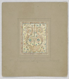 Drawing, Design for stained glass