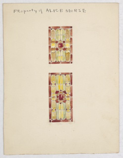 Drawing, Design for stained glass