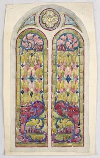 Drawing, Design for stained glass