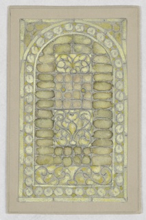 Drawing, Design for stained glass