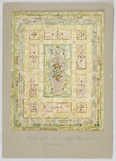 Drawing, Design for stained glass