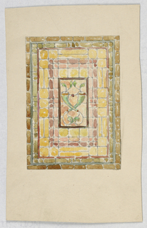 Drawing, Design for stained glass