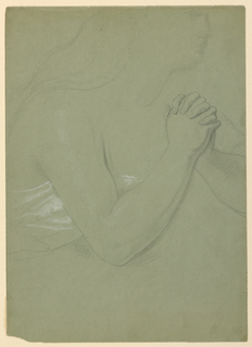 Drawing, Study for "A Magdalen"