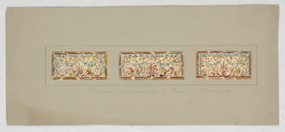 Drawing, Design for stained glass