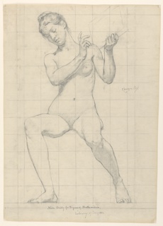 Drawing, Study for "Mathematics," "The Sciences," Library of Congress, Washington D.C.