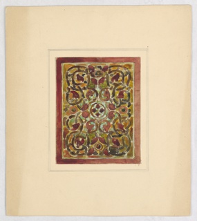 Drawing, Design for stained glass