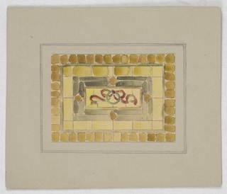 Drawing, Design for stained glass