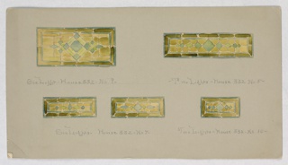 Drawing, Design for stained glass