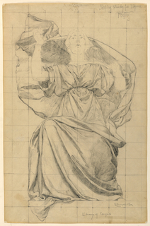 Drawing, Study for "Poetry," "The Arts," Library of Congress, Washington D.C.