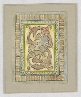 Drawing, Design for stained glass
