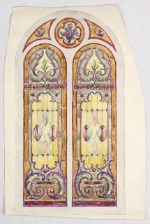 Drawing, Design for stained glass