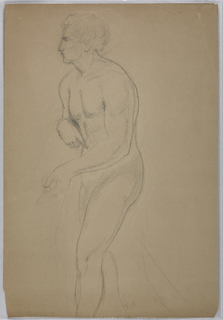 Drawing, Study of a Male Nude for "Tribute Money"