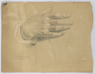 Drawing, Study of Hand for "Martha Reproved"