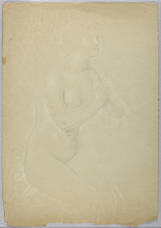 Drawing, Female Nude, Study for "A Magdalen"