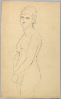 Drawing, Standing Female Nude