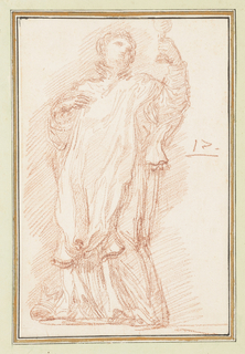 Drawing, St. Francis Borgia (de Borja) from St. Peter's colonnade