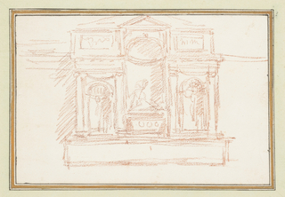 Drawing, Renaissance facade