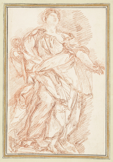 Drawing, Hope from the loggia at St. Peter's