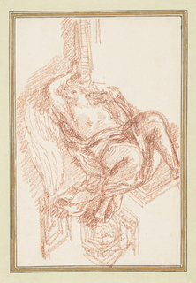 Drawing, Ceiling detail with winged male figure